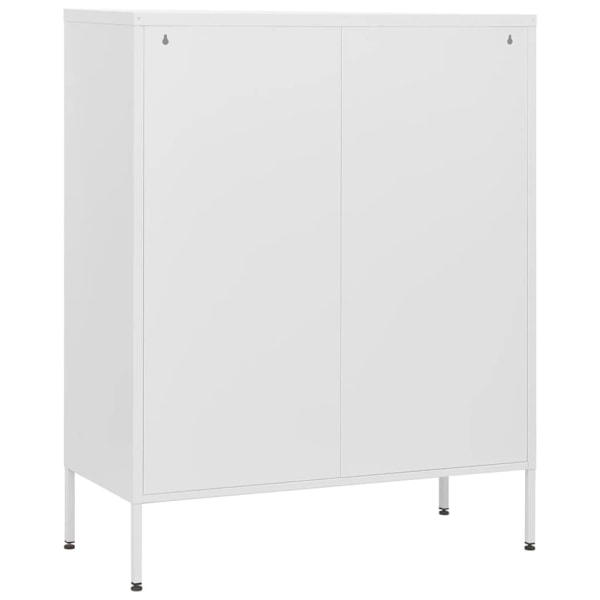 vidaXL Byrå vit 80x35x101,5 cm stål Vit