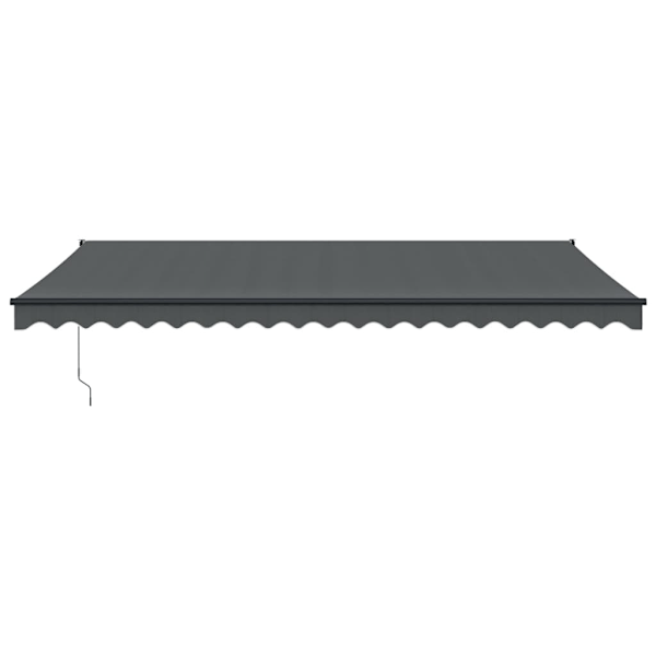 vidaXL Markis infällbar antracit 5x3 m tyg&aluminium Antracit