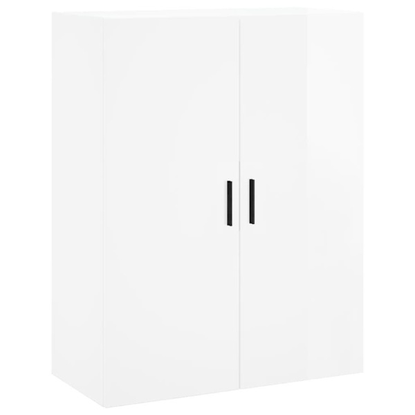 vidaXL Högskåp högglans vit 69,5x34x180 cm konstruerat trä Vit