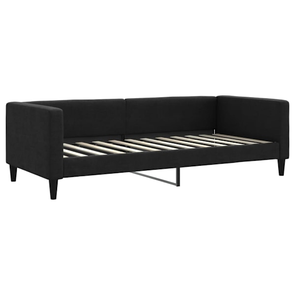vidaXL Dagbädd utdragbar svart 90x200 cm tyg Svart