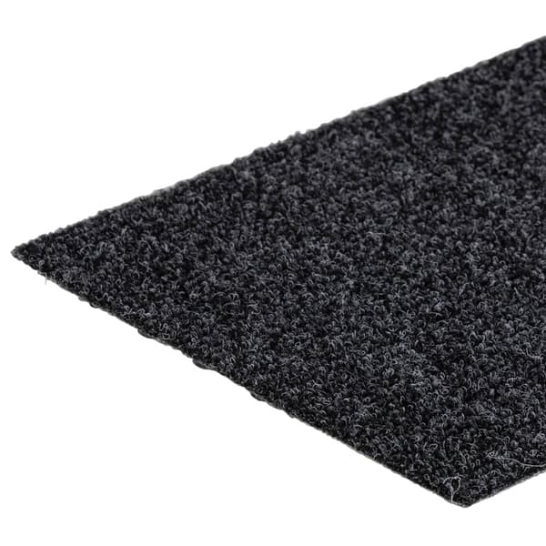 vidaXL Trappmattor självhäftande 15 st 76x20 cm mörkgrå rektangulära grå