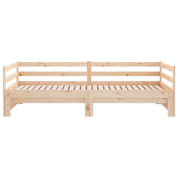 vidaXL Utdragbar dagbädd 2x(90x190) cm massiv furu Brun