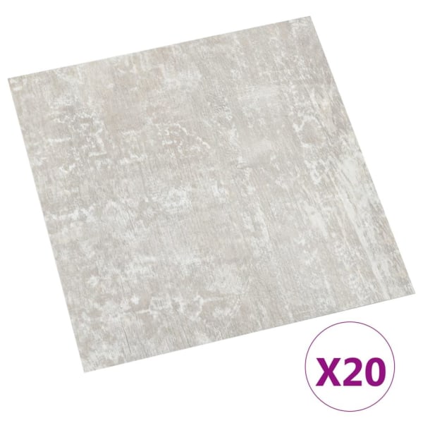 vidaXL Självhäftande golvplankor 20 st PVC 1,86 m² ljusgrå grå