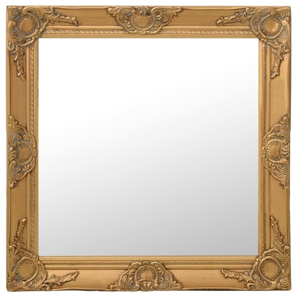 vidaXL Väggspegel barockstil 60x60 cm guld Guld