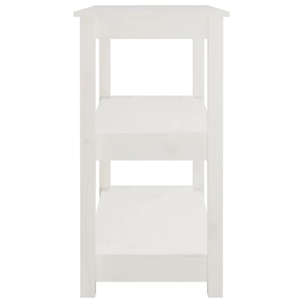 vidaXL Konsolbord vit 80x40x74 cm massiv furu Vit