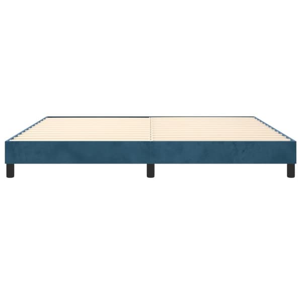 vidaXL Ramsäng mörkblå 200x200 cm sammet Blå