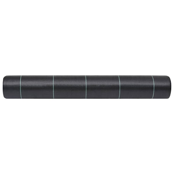 vidaXL Ogräsmatta svart 2x10 m PP Svart