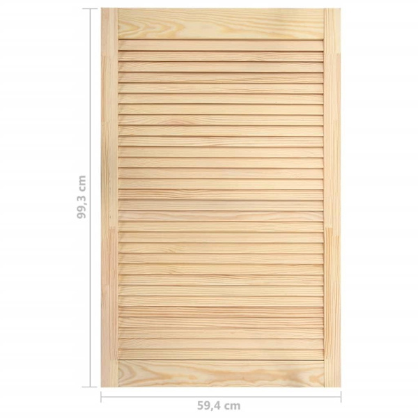vidaXL Skåplucka lamelldesign 99,3x59,4 cm massiv furu Brun