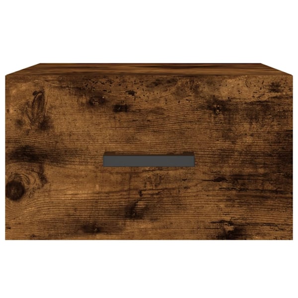 vidaXL Väggmonterat sängbord 2 st rökfärgad ek 35x35x20 cm Brun