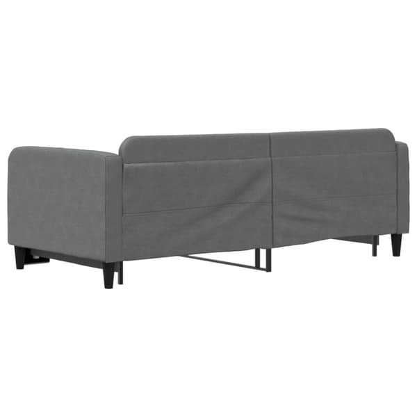 vidaXL Dagbädd utdragbar mörkgrå 90x190 cm tyg Grå