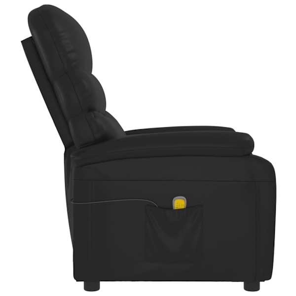 vidaXL Massagefåtölj svart konstläder Svart