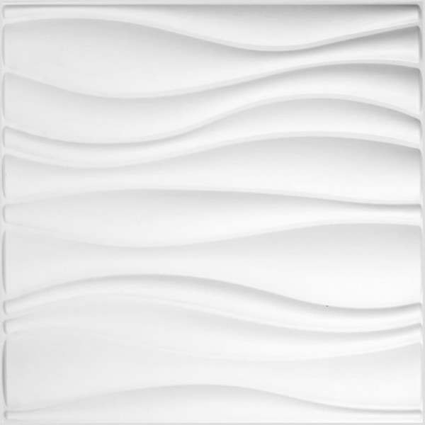 WallArt 3D Väggpaneler 24 st GA-WA04 waves Vit
