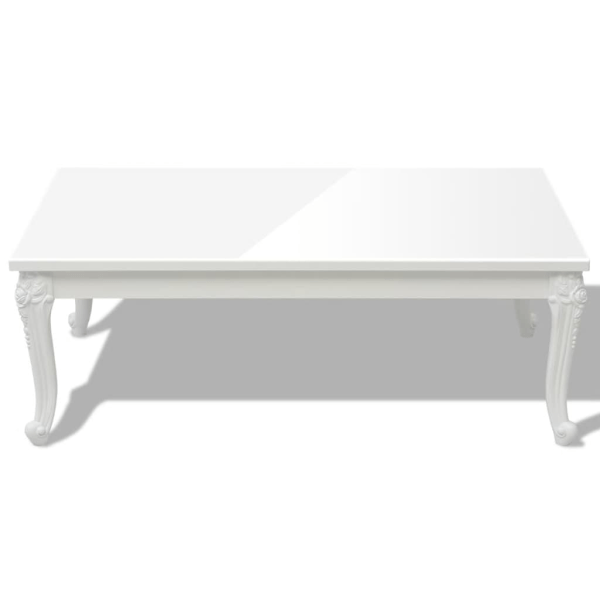 vidaXL Soffbord 120x70x42 cm vit högglans Vit