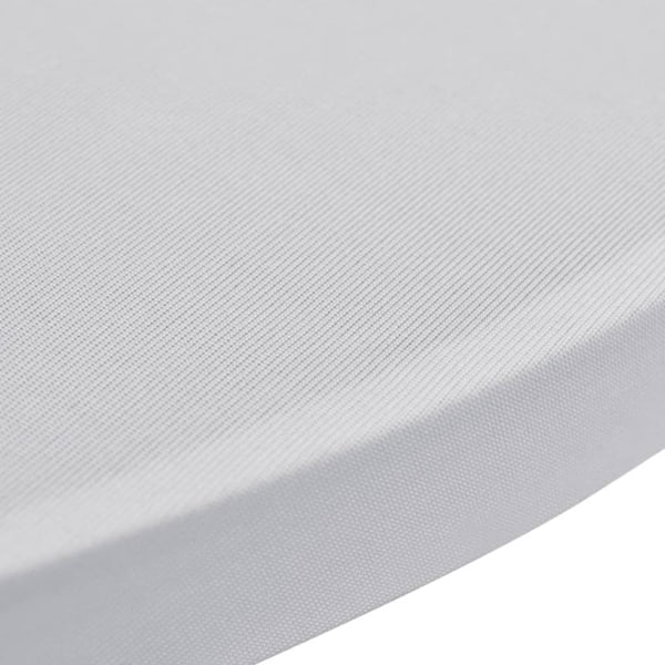 vidaXL Överdrag till ståbord 2 st Ø 80 cm stretch vit Vit