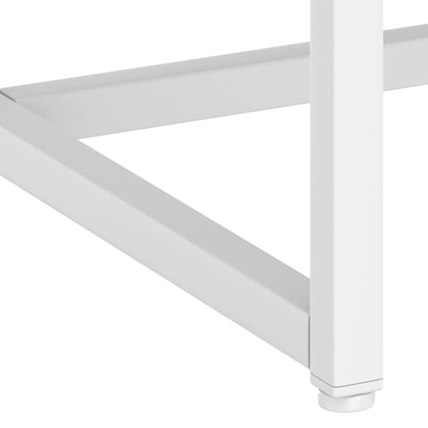 vidaXL Konsolbord vit 72x35x75 cm stål Vit