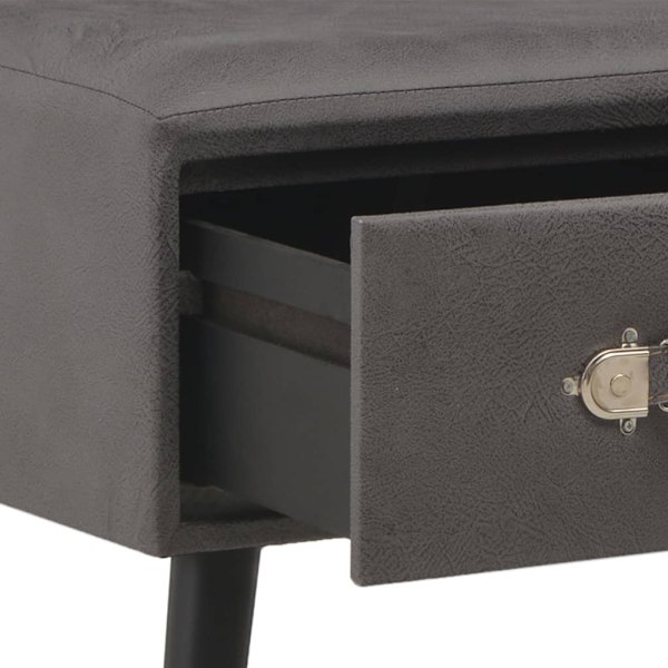 vidaXL Bänk med lådor 80 cm grå konstläder grå