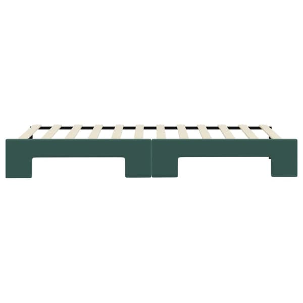 vidaXL Dagbädd utdragbar mörkgrön 80x200 cm sammet Grön