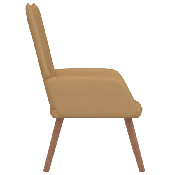 vidaXL Vilstol brun sammet Brun