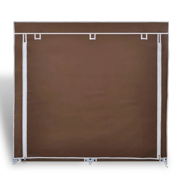 vidaXL Skoskåp med överdrag 115x28x110 cm Brun Brun