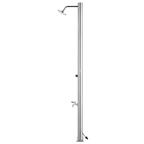 vidaXL Utedusch 215 cm rostfritt stål Silver