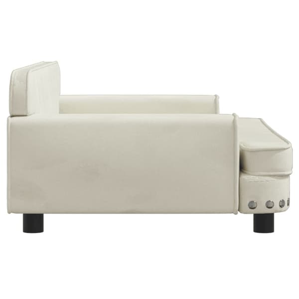 vidaXL Barnsoffa gräddvit 90x53x30 cm sammet Kräm