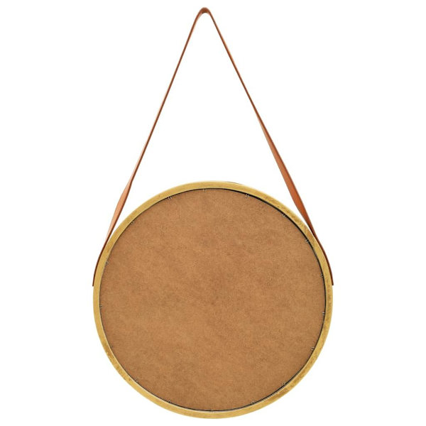 vidaXL Väggspegel med rem 50 cm guld Guld