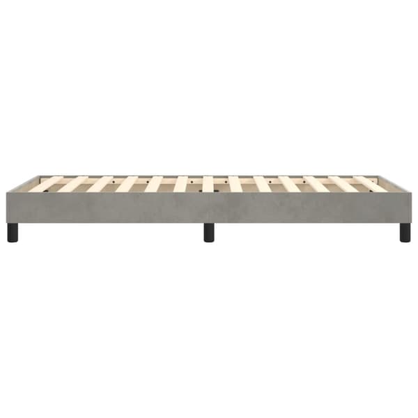 vidaXL Sängram utan madrass ljusgrå 80x200 cm sammet Grå