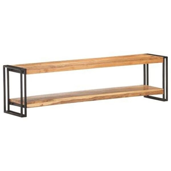 vidaXL TV-bänk 150x30x40 cm massivt akaciaträ Brun