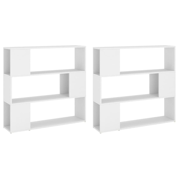 vidaXL Bokhylla/Rumsavdelare vit 100x24x188 cm Vit