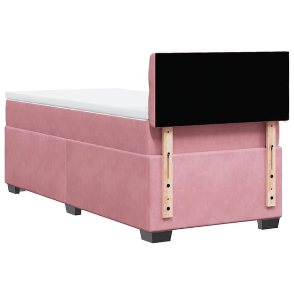 vidaXL Ramsäng med madrass rosa 80x200 cm sammet Rosa