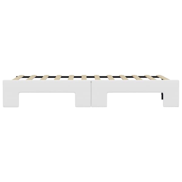 vidaXL Dagbädd utdragbar vit 90x200 cm konstläder Vit