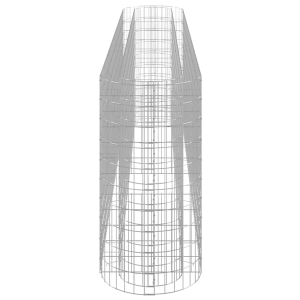 vidaXL Planteringsgabion galvaniserat järn 330x50x100 cm Silver