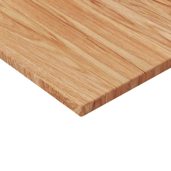 vidaXL Fyrkantig bordsskiva ljusbrun 50x50x1,5cm behandlad massiv ek Brun