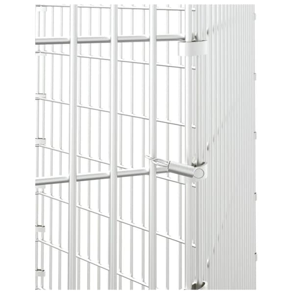 vidaXL Kaninhage 6 paneler 54x80 cm galvaniserat järn Silver