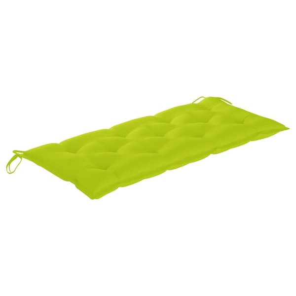 vidaXL Trädgårdsbänk med dyna 120 cm bambu Grön