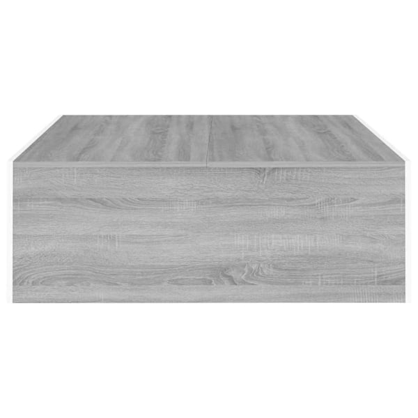 vidaXL Soffbord grå sonoma 100x100x35 cm konstruerat trä Grå