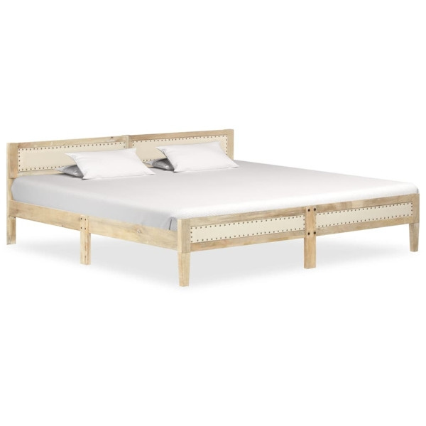 vidaXL Sängram massivt mangoträ 200 cm Brun