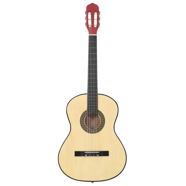 vidaXL Gitarr för nybörjare klassisk 4/4 39" amerikansk lind Brun