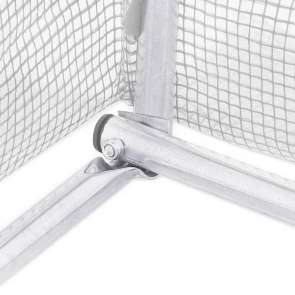 vidaXL Växthus med stålram vit 132 m² 22x6x2,85 m Vit