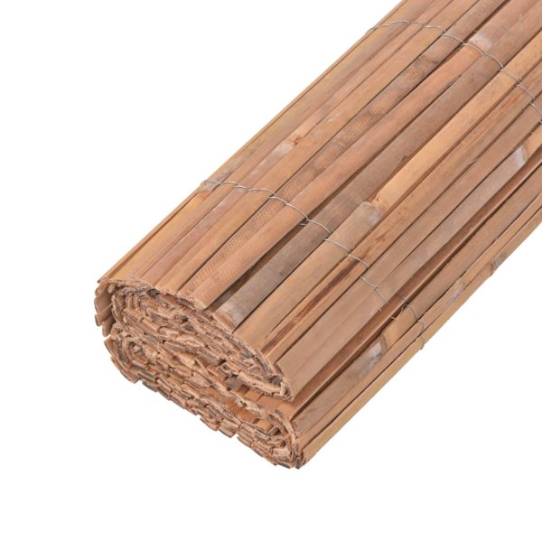 vidaXL Vindskydd 100 x 400 cm bambu Brun