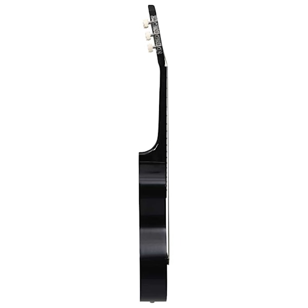 vidaXL Klassisk gitarr 12 delar svart 4/4 39" Svart