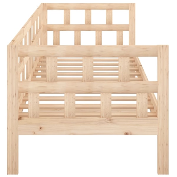 vidaXL Dagbädd massiv furu 90x190 cm Brun