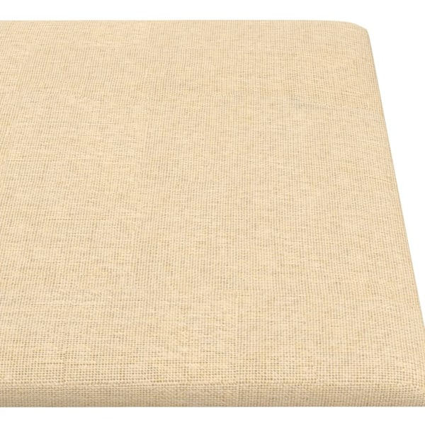 vidaXL Väggpaneler 12 st gräddvit 90x15 cm tyg 1,62 m² Kräm