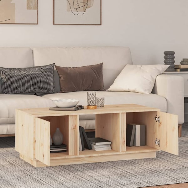 vidaXL Soffbord 110x50x40 cm massiv furu Brun