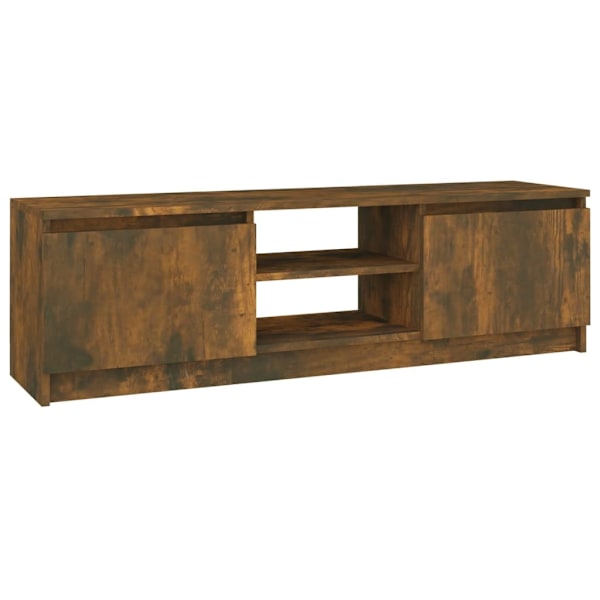 vidaXL Tv-bänk rökfärgad ek 120x30x35,5 cm konstruerat trä Brun