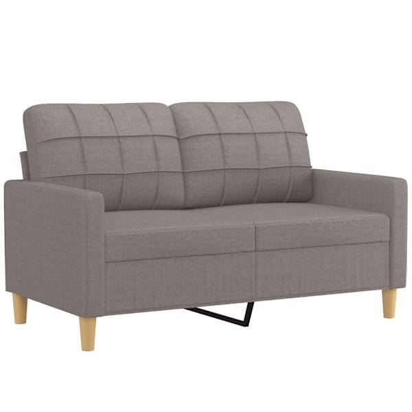 vidaXL Soffgrupp med dynor 3 delar Taupe tyg Taupe