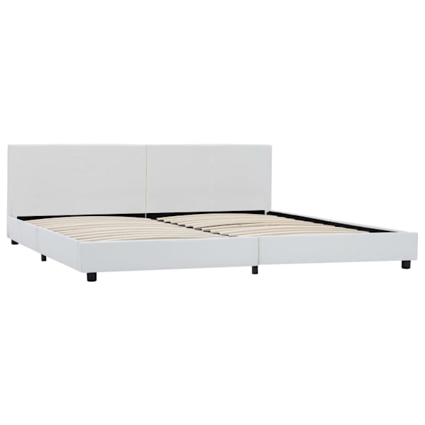 vidaXL Sängram vit konstläder 180x200 cm Vit