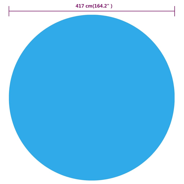 vidaXL Poolskydd blå 417 cm PE Blå