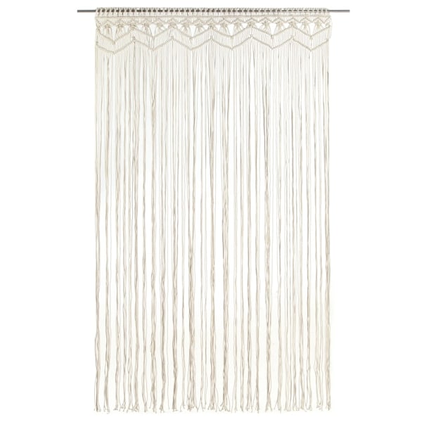 vidaXL Gardin makramé 140x240 cm bomull Creme