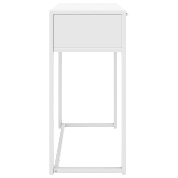 vidaXL Konsolbord vit 72x35x75 cm stål Vit